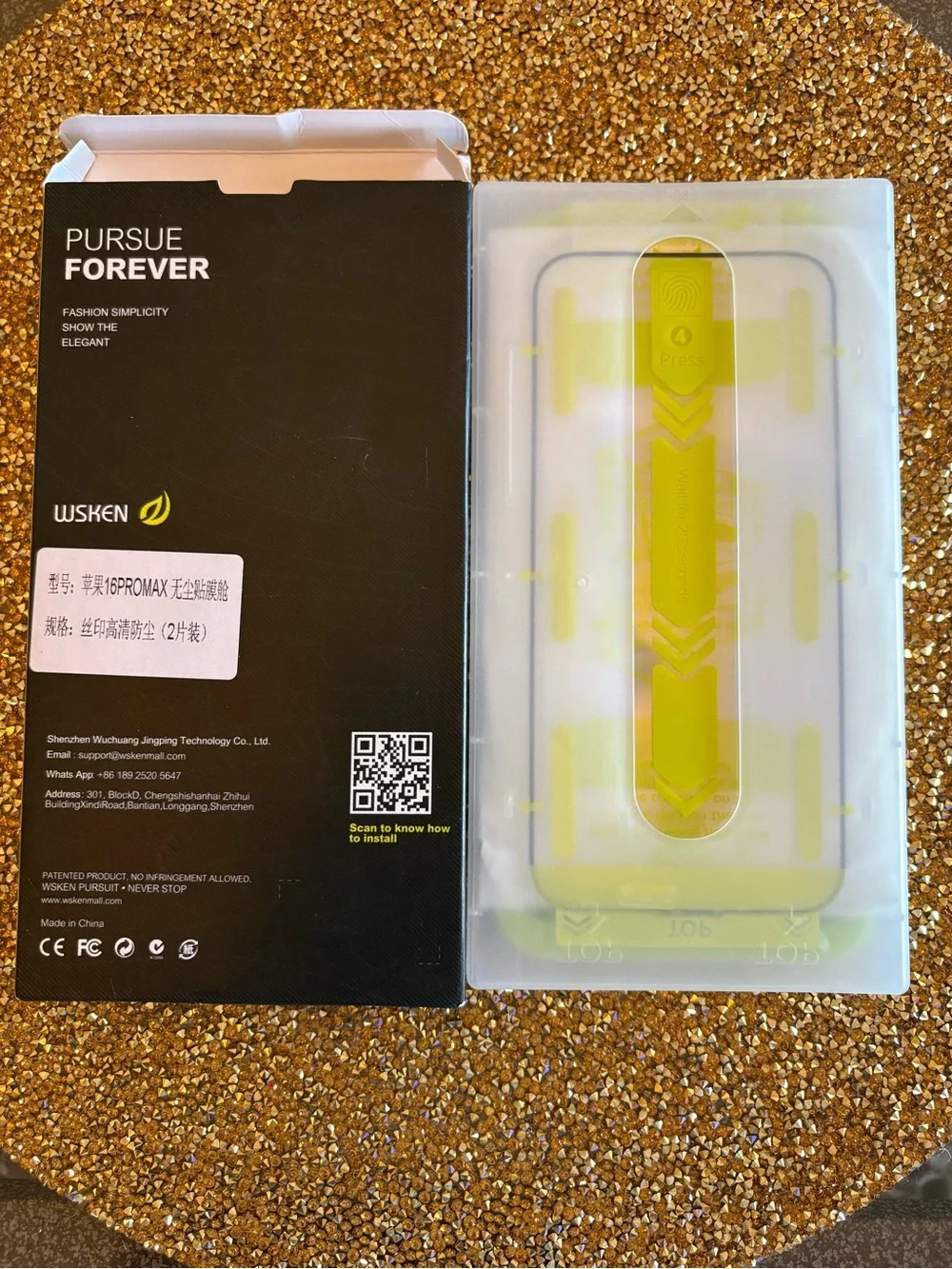 WSKEN NWT FOR 16 Pro Max Screen Protector Installation kit Alignment Frame